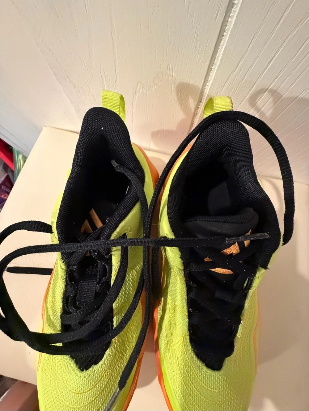 Neon Yellow & Orange Kids Athletic Sneakers - Lightweight Comfort